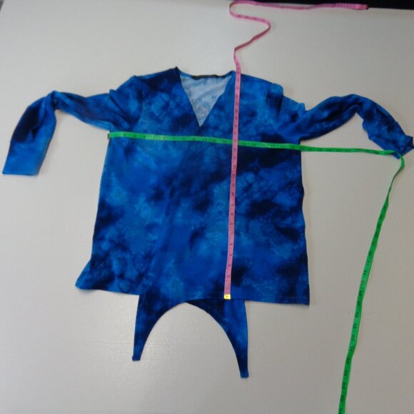 Colleen Lopez Size Medium Blue Tie-Dyed Knotted Cardigan - Picture 9 of 11